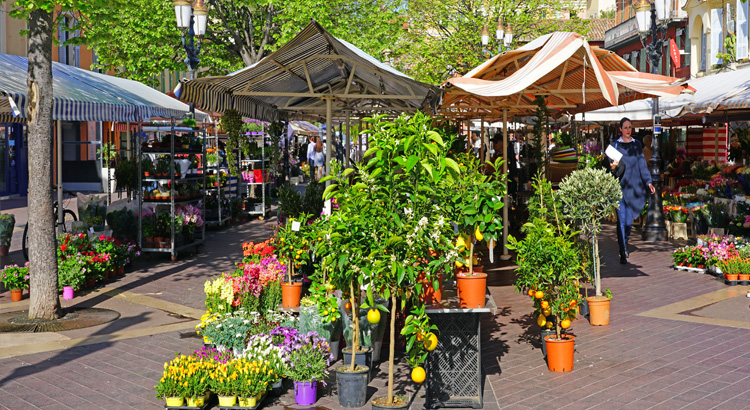 Αγορά Cours Saleya στη Νίκαια της Γαλλίας